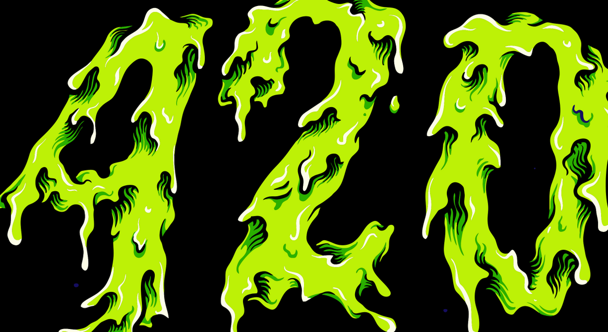 StonerDays Women's Racerback Tank with vibrant green 420 design, front view on black background