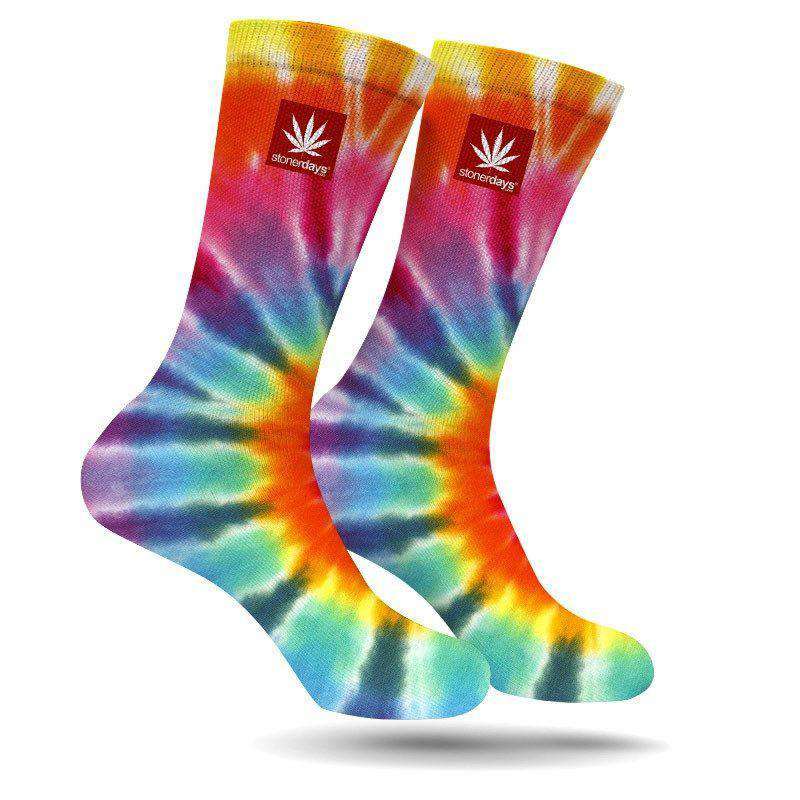 TIE DYE CREW WEED SOCKS
