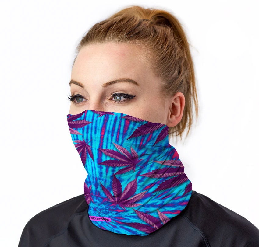 StonerDays Psychedelic Purple Tie-Dye Neck Gaiter