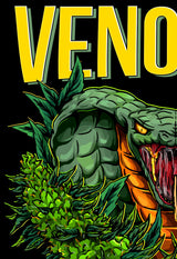 StonerDays Venom OG Crop Top Hoodie in green with bold graphic front view