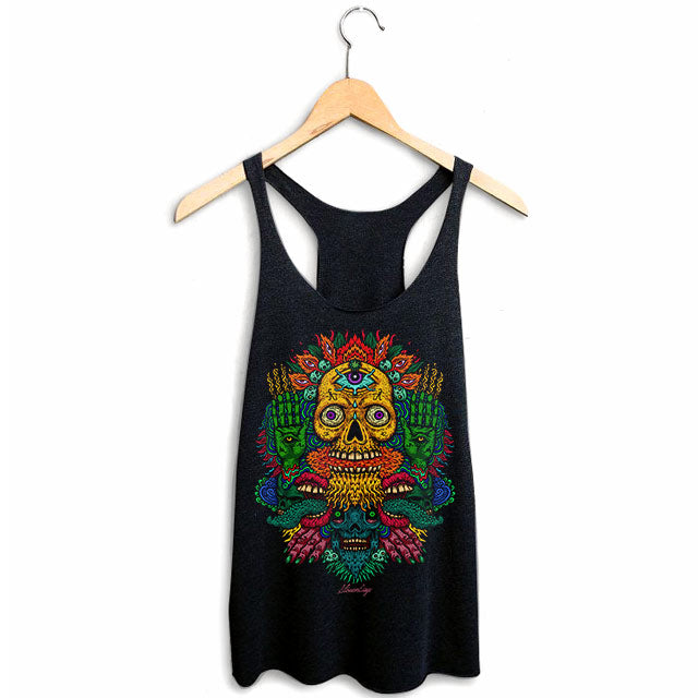 StonerDays Voodoo Mary Janes Spell Racerback Tank Top, Women's Cotton Blend