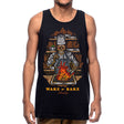 StonerDays Wake N Bake Tank top with vibrant print, front view on a male model, comfortable fit