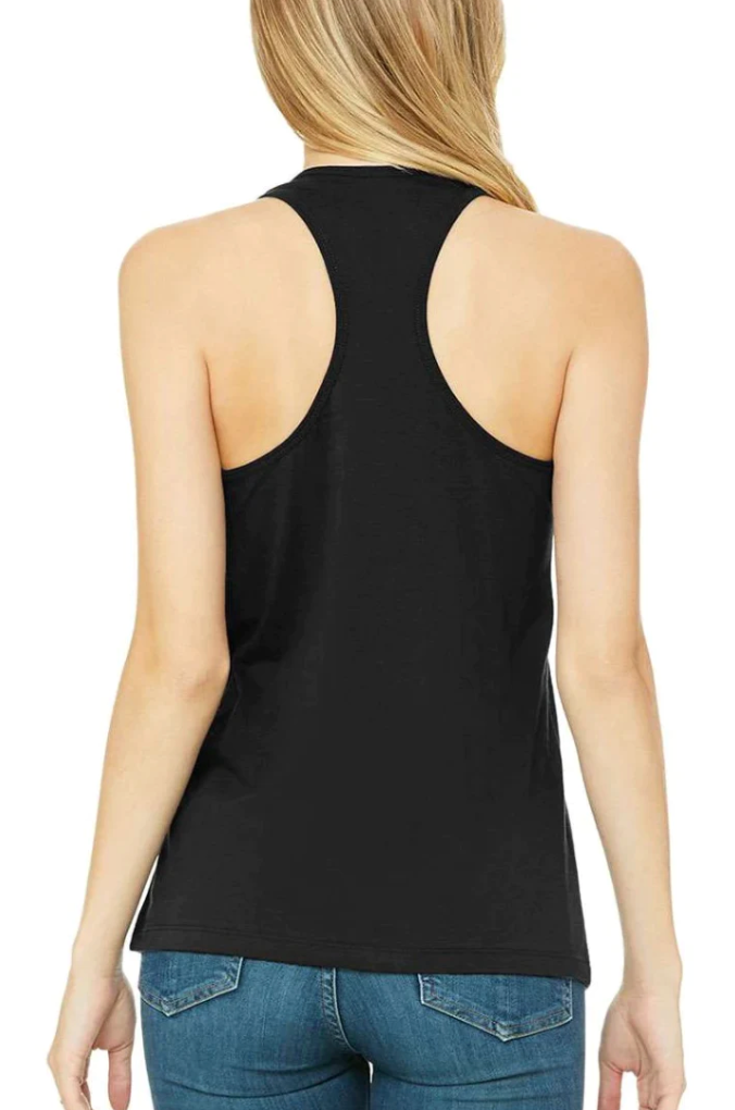 StonerDays Wake N Bake Women's Racerback Tank Top in Black - Rear View