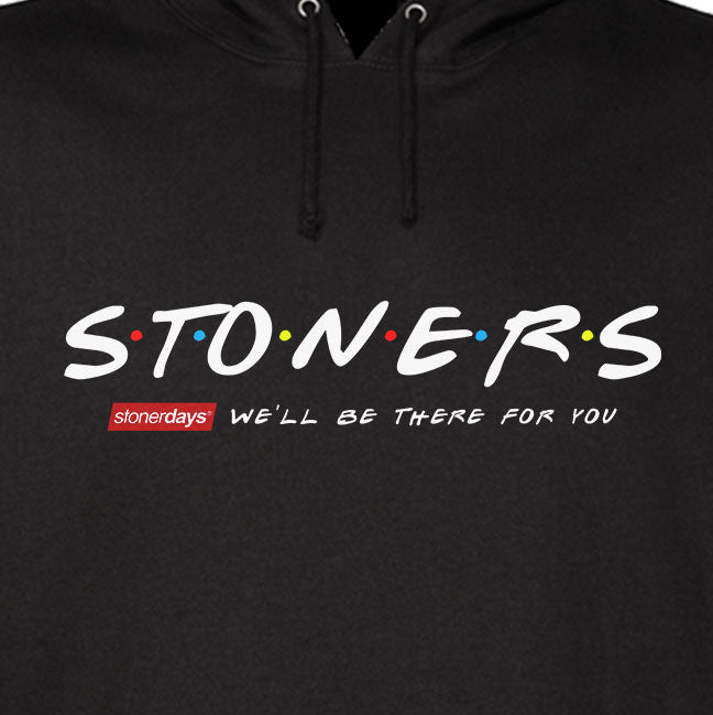 StonerDays 'We'll Be There For You' Men's Hoodie in Green - Close-up View