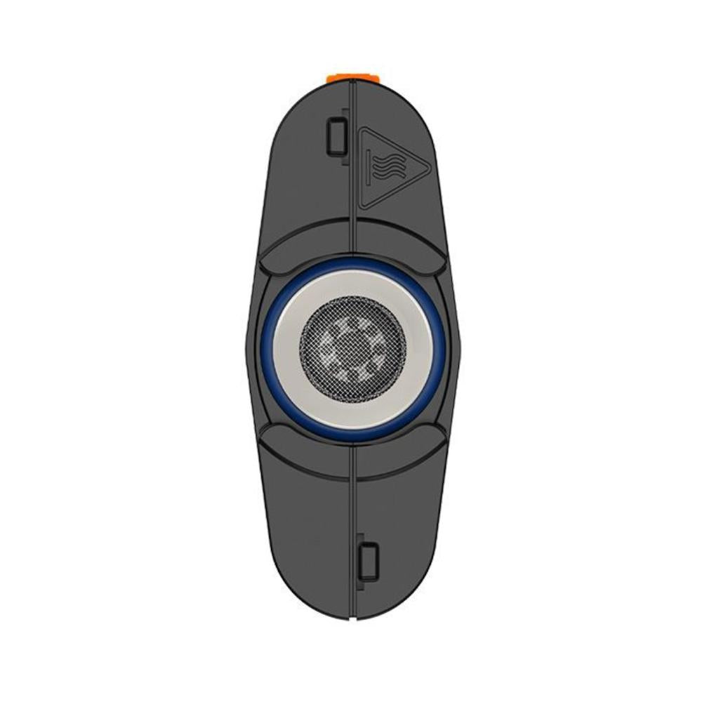 Storz & Bickel Mighty+ Portable Vaporizer top view, compact design for dry herbs with ceramic interior