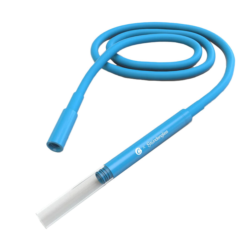 Stündenglass x Cookies blue gravity infuser hose with glass tip and aluminum body