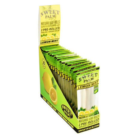 Sweet Palm Pre-Rolled Cones Lemon Mint Flavor - 20 Pack Display Box