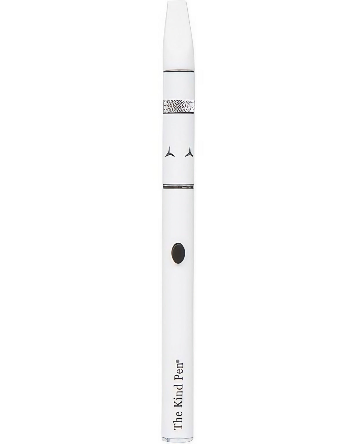 The Kind Pen Slim Wax Vaporizer Pen in White - Front View with Ceramic Heating Element