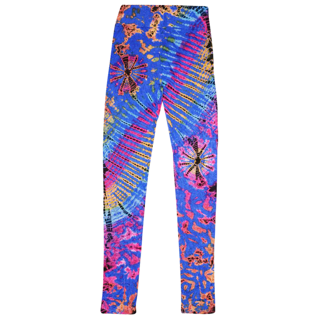 ThreadHeads Rainbow Galaxy Tie-Dye Rayon Leggings - Colorful Front View