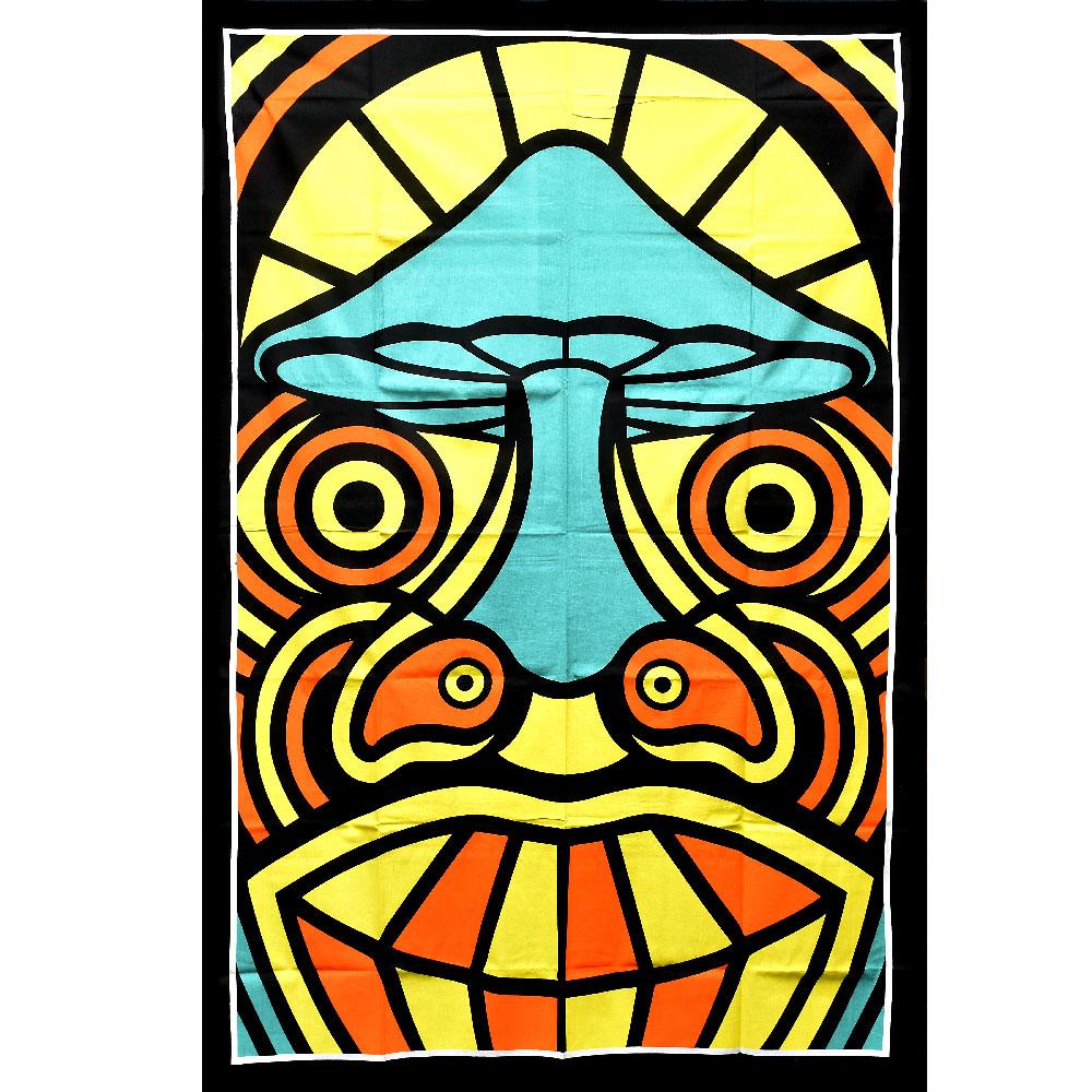 ThreadHeads Tribal Mushroom Man Tapestry