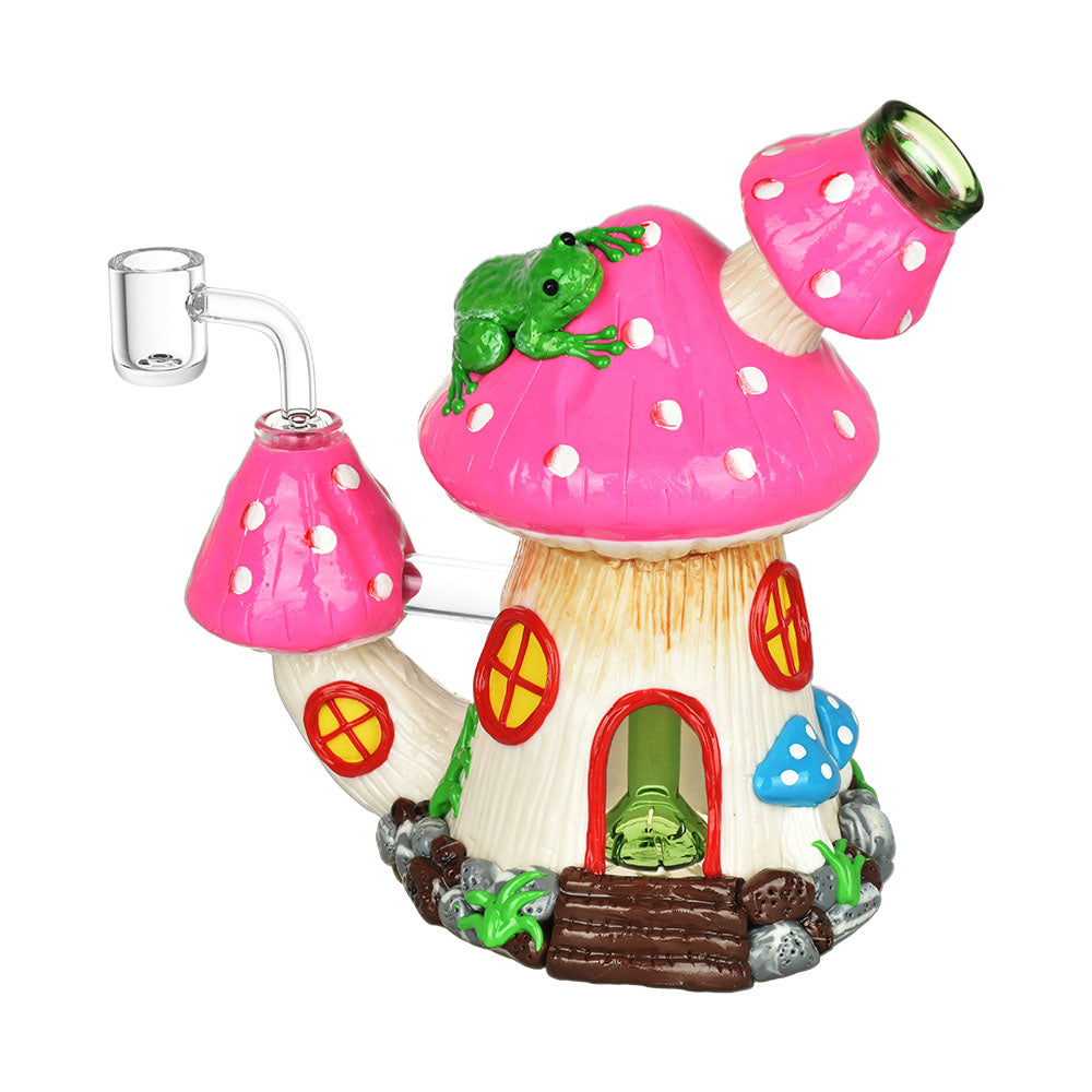 Toadstool House Dab Rig with Borosilicate Glass, 14mm Female Joint, Front View
