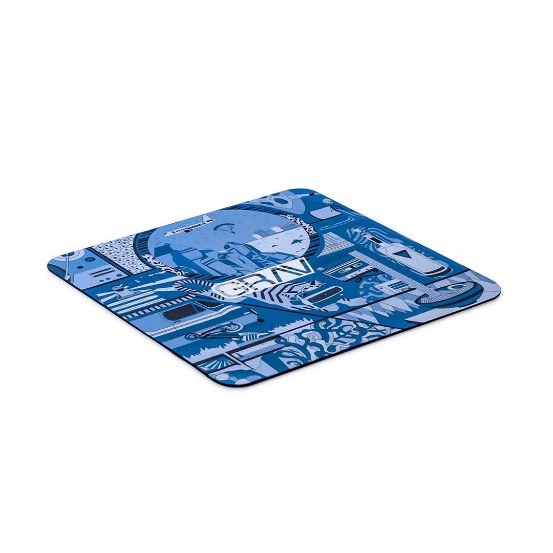 GRAV Small Dropmat 8.5" - Versatile Dab Mat & Mousepad with Iconic Blue Design