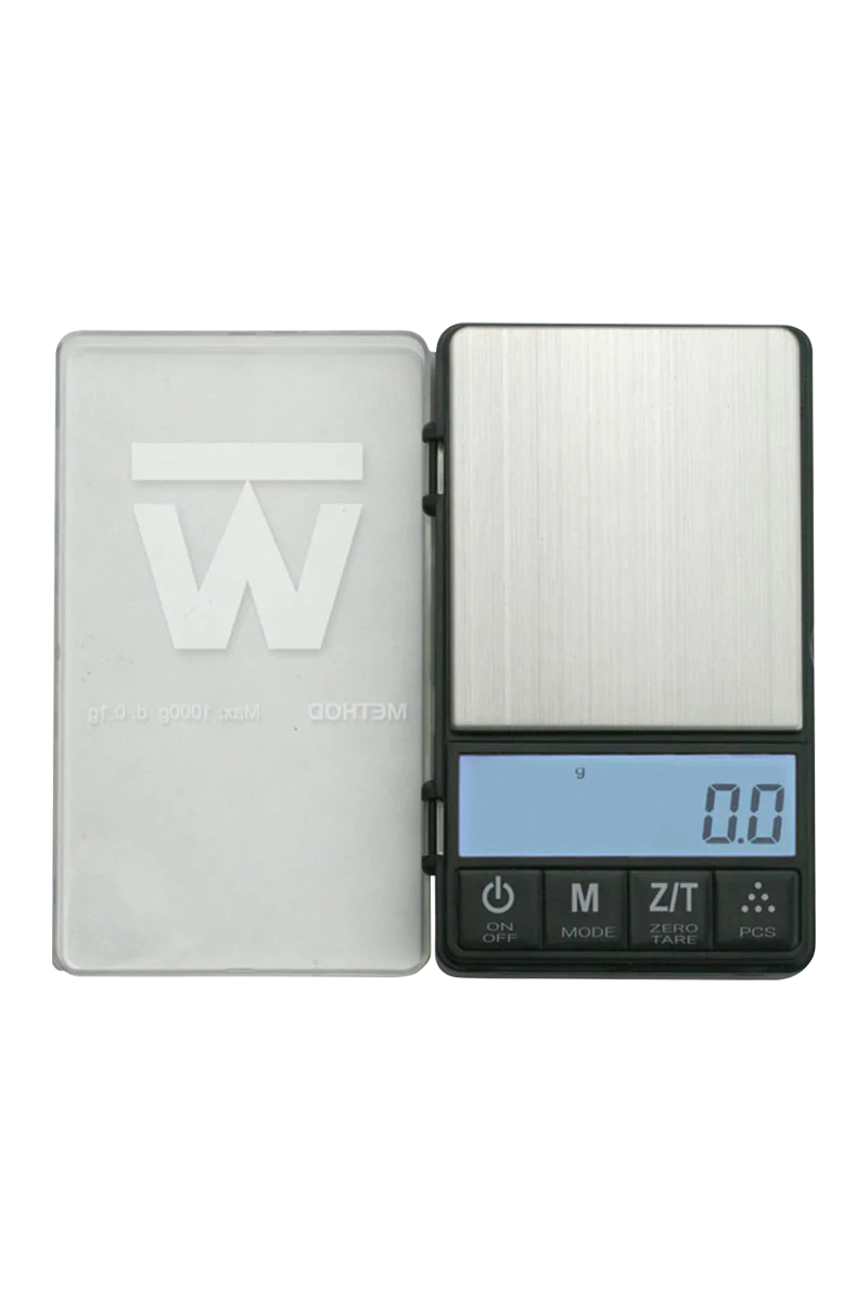 Truweigh Crimson Collapsible Bowl Scale in black, compact design, front view with LCD display