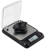 Truweigh Xeno Digital Milligram Scale, black, portable design, 0.001g accuracy, with open lid