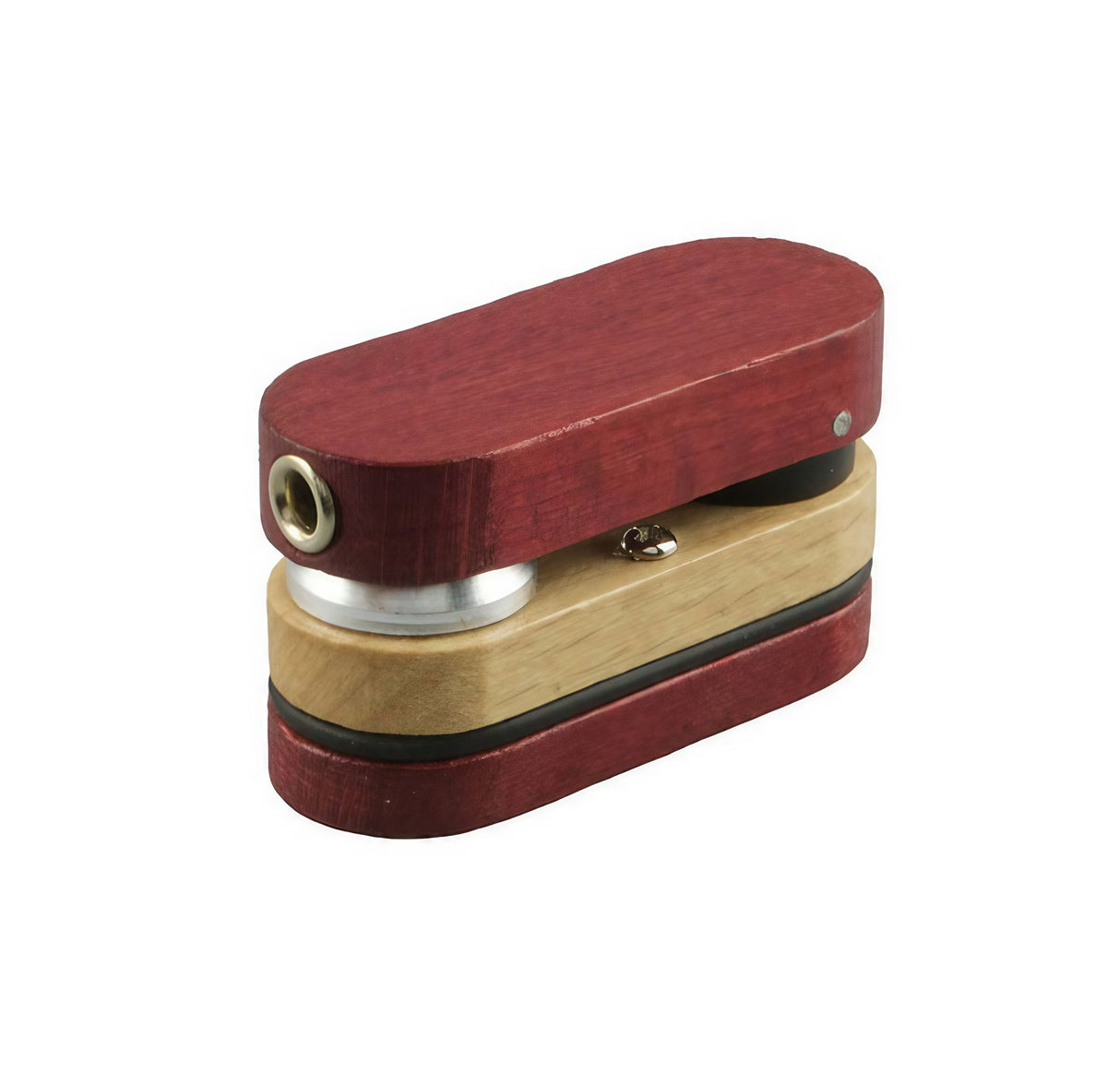 Twist-Out Simple Wood Pipe, 3" Heavy Wall, Portable Steel & Wood, Front View