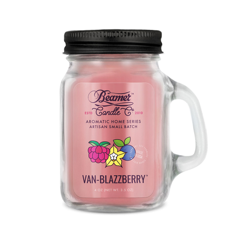 Beamer Candle Co. Van-Blazzberry scented mini candle in a mason jar - 4oz