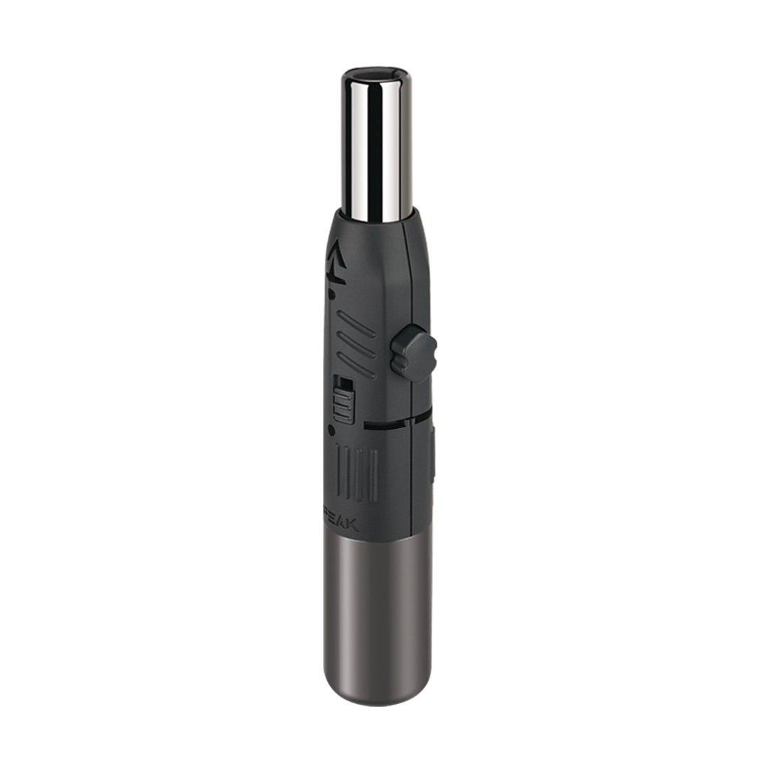 Vector Vepeak Mini Torch in Black, 2600°F, Wind-Resistant, Compact Design, Front View with X60 Refill Can