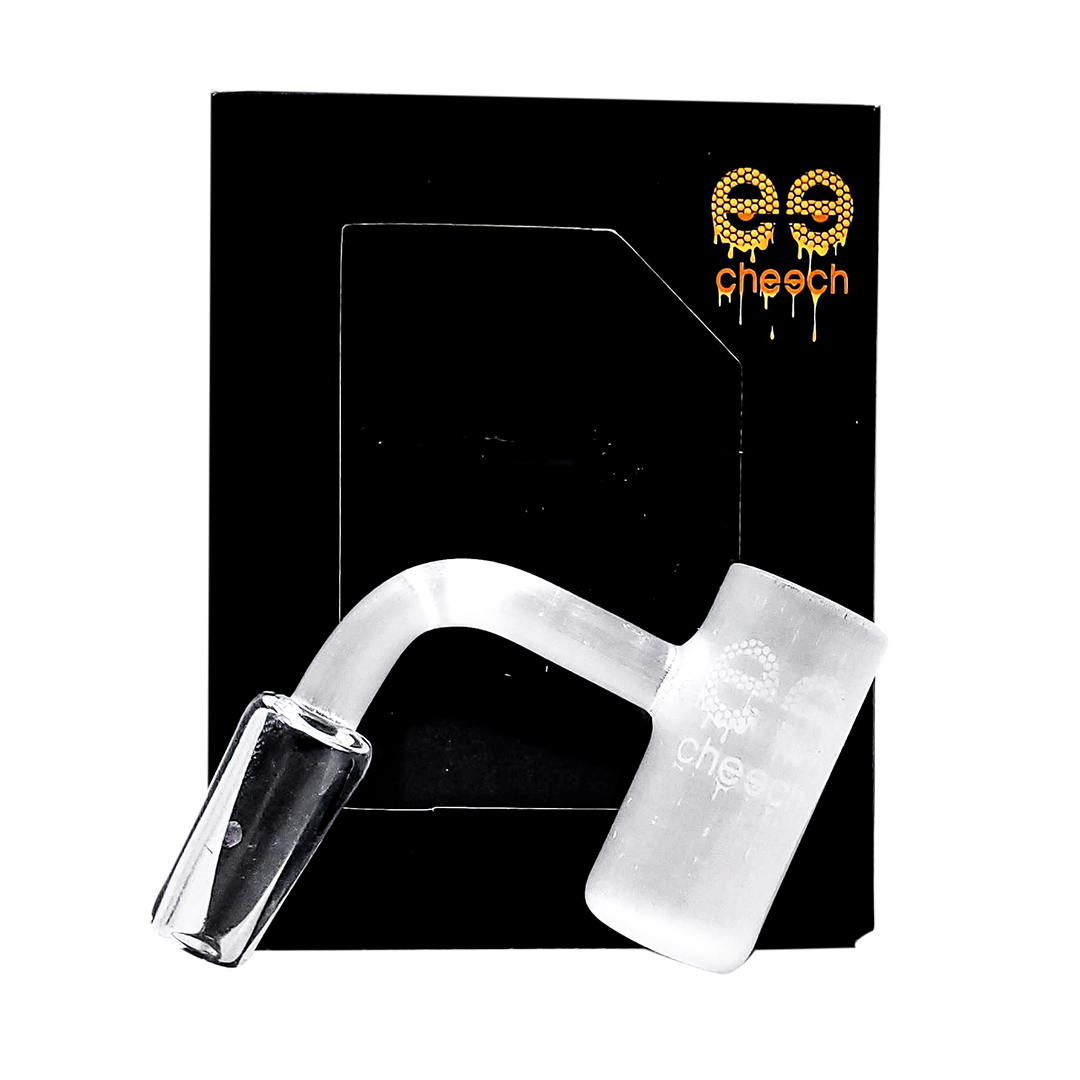 Cheech Glass Quartz Banger Set with Terp Bead & Cap for Dab Rigs, 14mm Male Joint - Front View