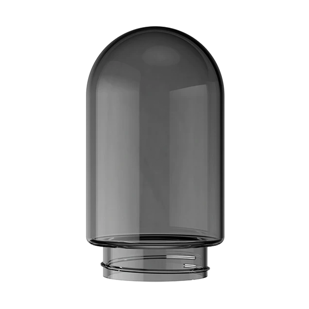 Stündenglass Glass Globes in Grey - Large size, front view on a seamless white background