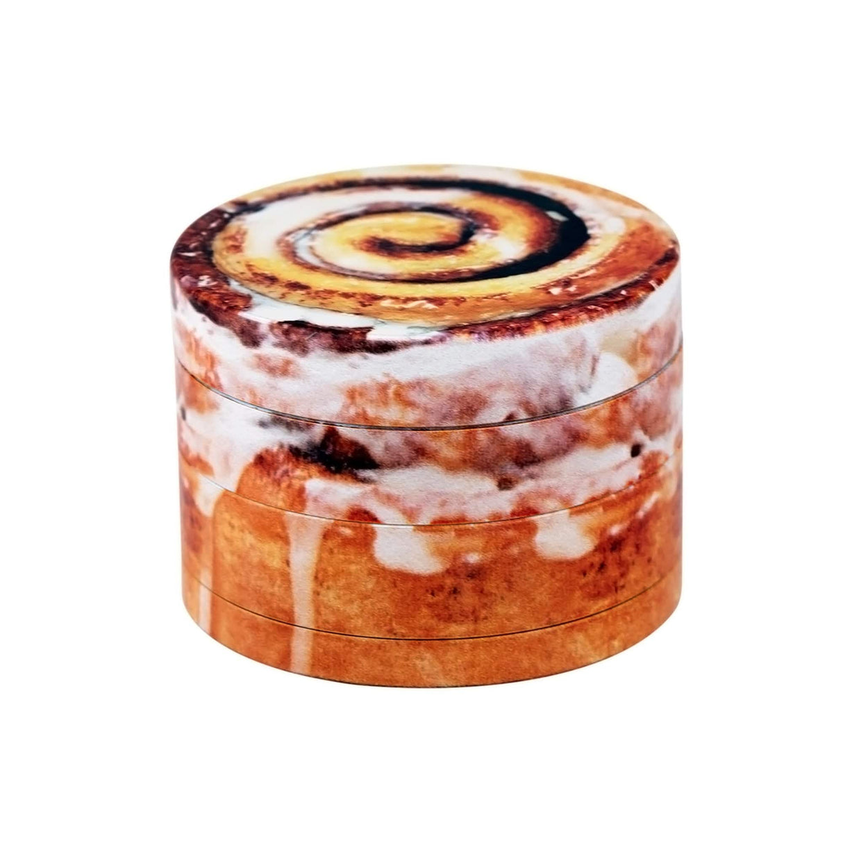 V Syndicate Cinnamon Roll 4-Piece SharpShred Grinder, Compact Design, Front View