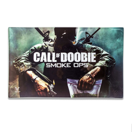 V Syndicate Call of Doobie Glass Rollin' Tray - Medium Size with Novelty Design