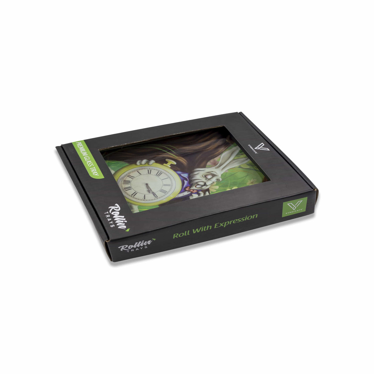 V Syndicate White Rabbit Glass Tray - Medium Size with Novelty Design