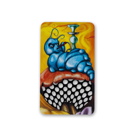 V Syndicate Caterpillar Nonstick Grinder Card with colorful, fun design, compact and portable
