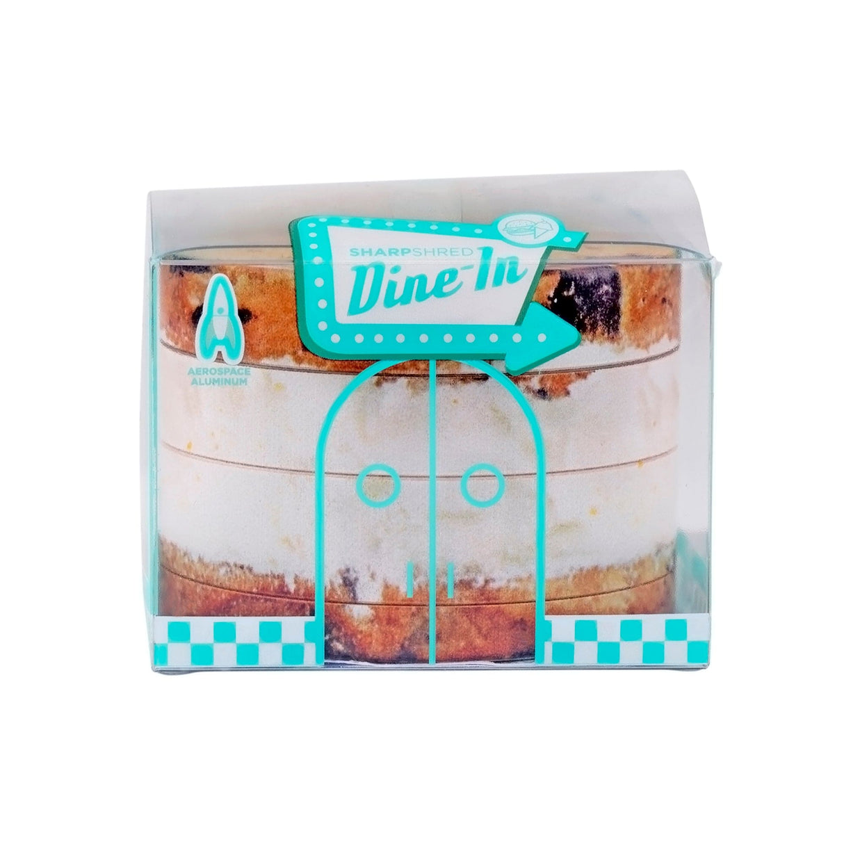 V Syndicate Ice Cream Sandwich 4-Piece Metal Grinder in packaging, fun novelty design, portable size