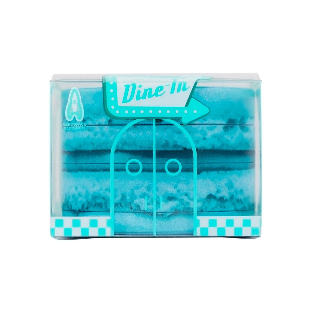 Blueberry Macaron SharpShred 4-Piece Grinder with compact design, front view on white background