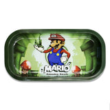 V Syndicate Mario Smoke Sesh Metal Rolling Tray, Medium Size, Green and Fun Novelty Design