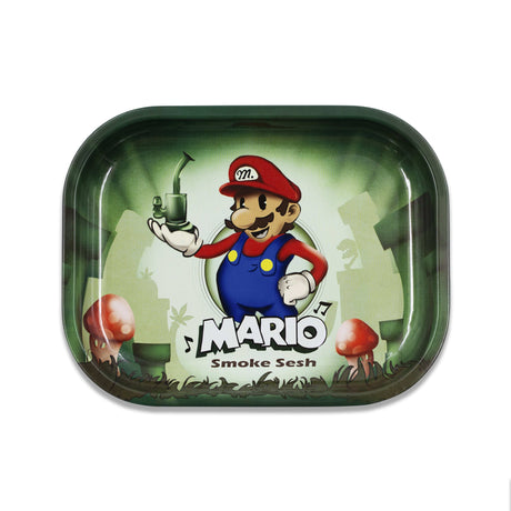 V Syndicate Mario Smoke Sesh Metal Rolling Tray - Compact Size with Novelty Design