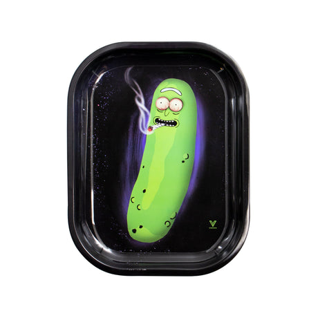 V Syndicate Pickle Metal Rollin' Tray in Black/Green with Novelty Design, Medium Size