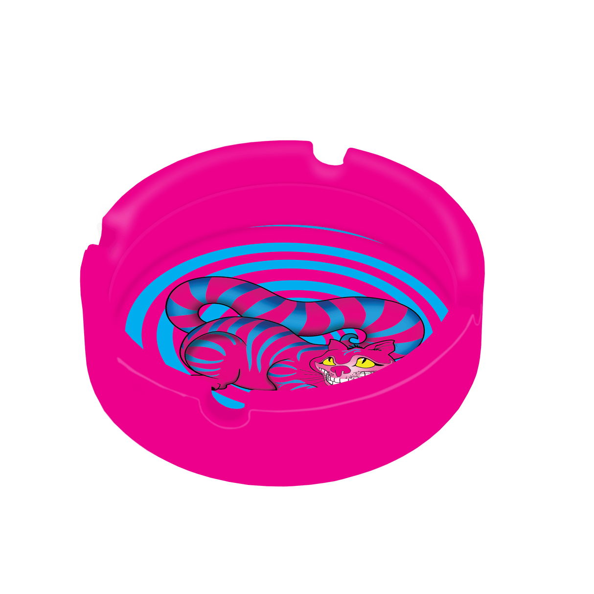 V Syndicate Seshigher Cat Blazin' Silicone Ashtray in Pink, Compact & Durable Design, Top View