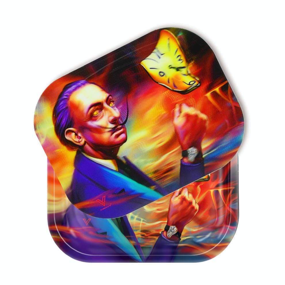 Dalirious 3D Roll N Go Bundle by V Syndicate, compact magnetic rolling tray with colorful, surreal art design