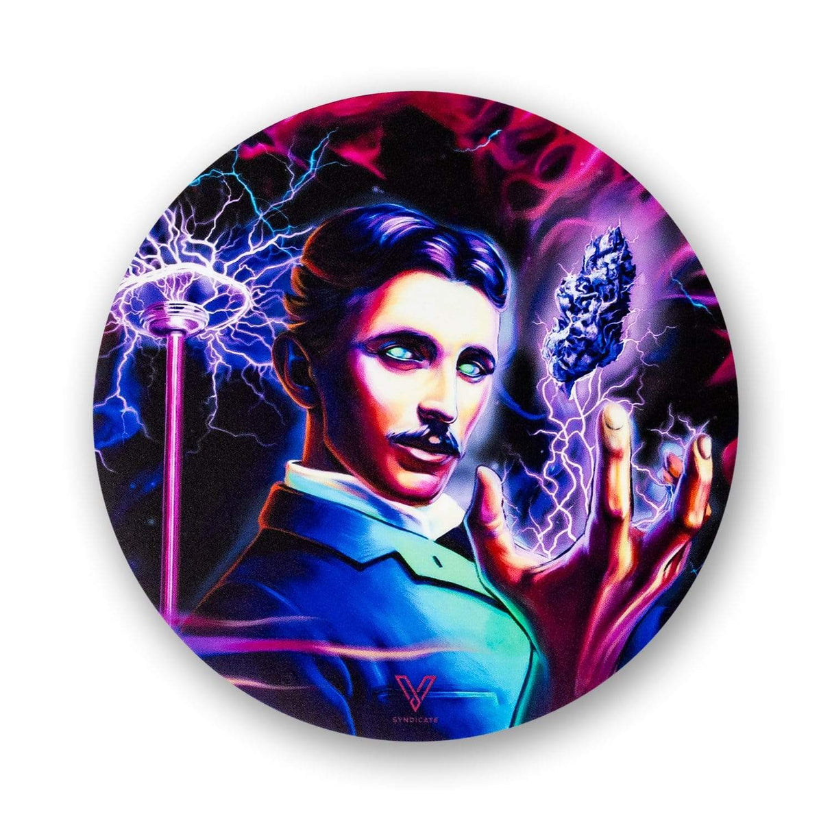 V Syndicate High Voltage Slikks, Medium Silicone Dab Mat with Tesla-Inspired Design