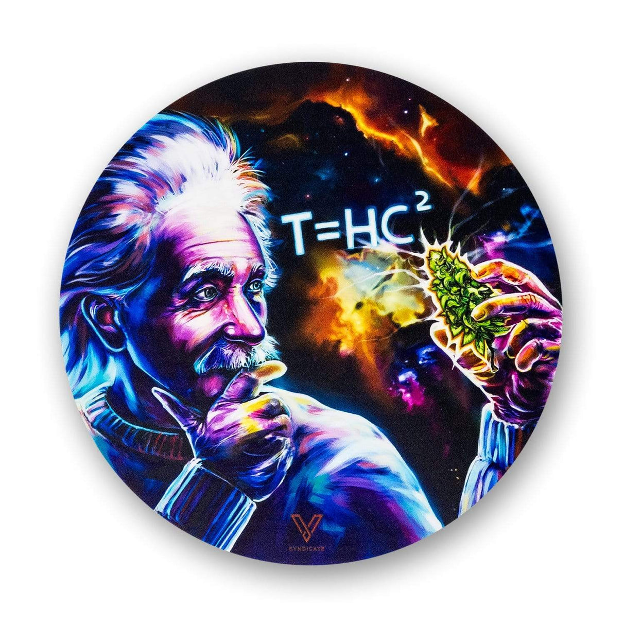 V Syndicate T=HC2 Black Hole Slikks with Einstein Design, Medium Silicone Dab Mat