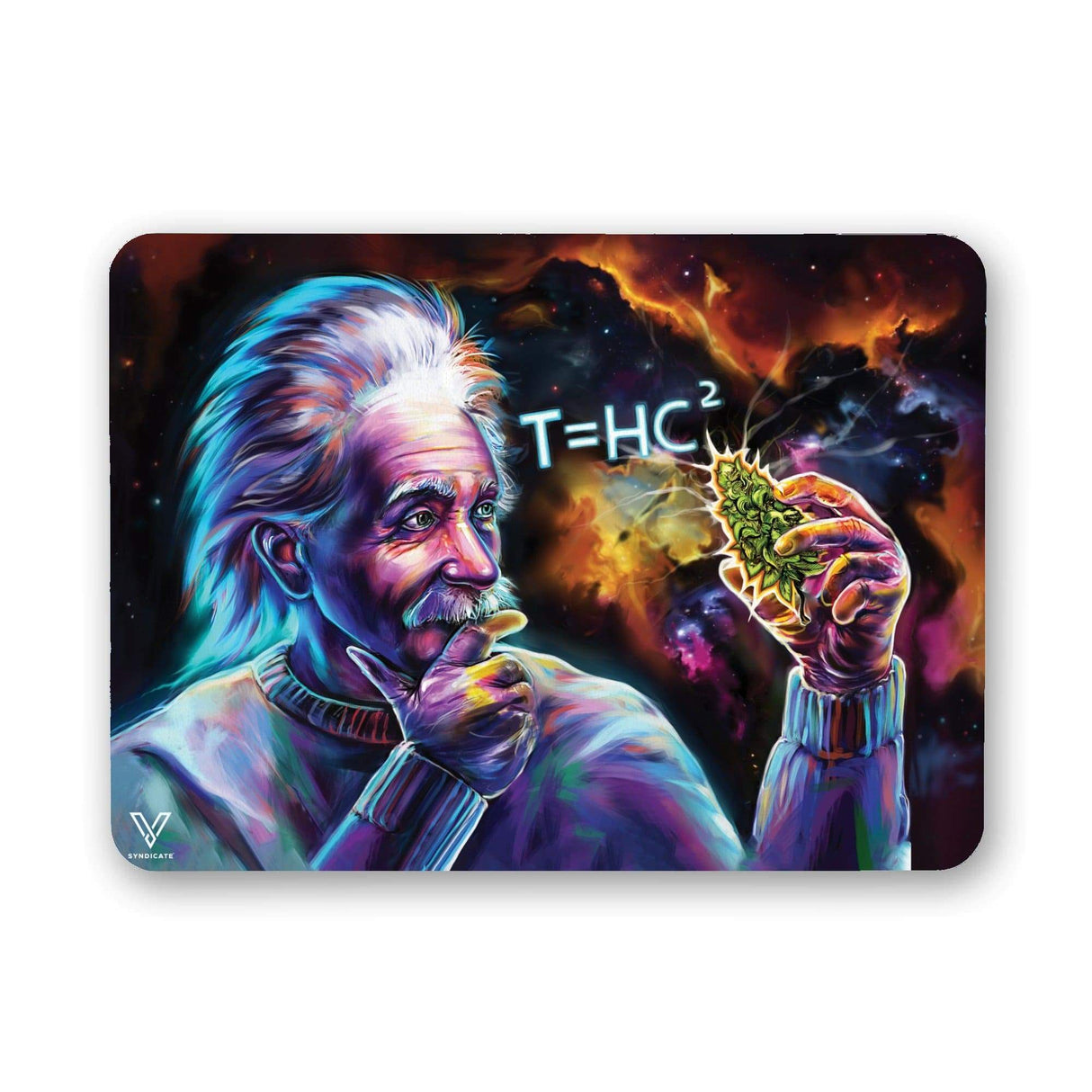 V Syndicate T=HC2 Black Hole Slikks with colorful Einstein design, medium size, for dab rigs