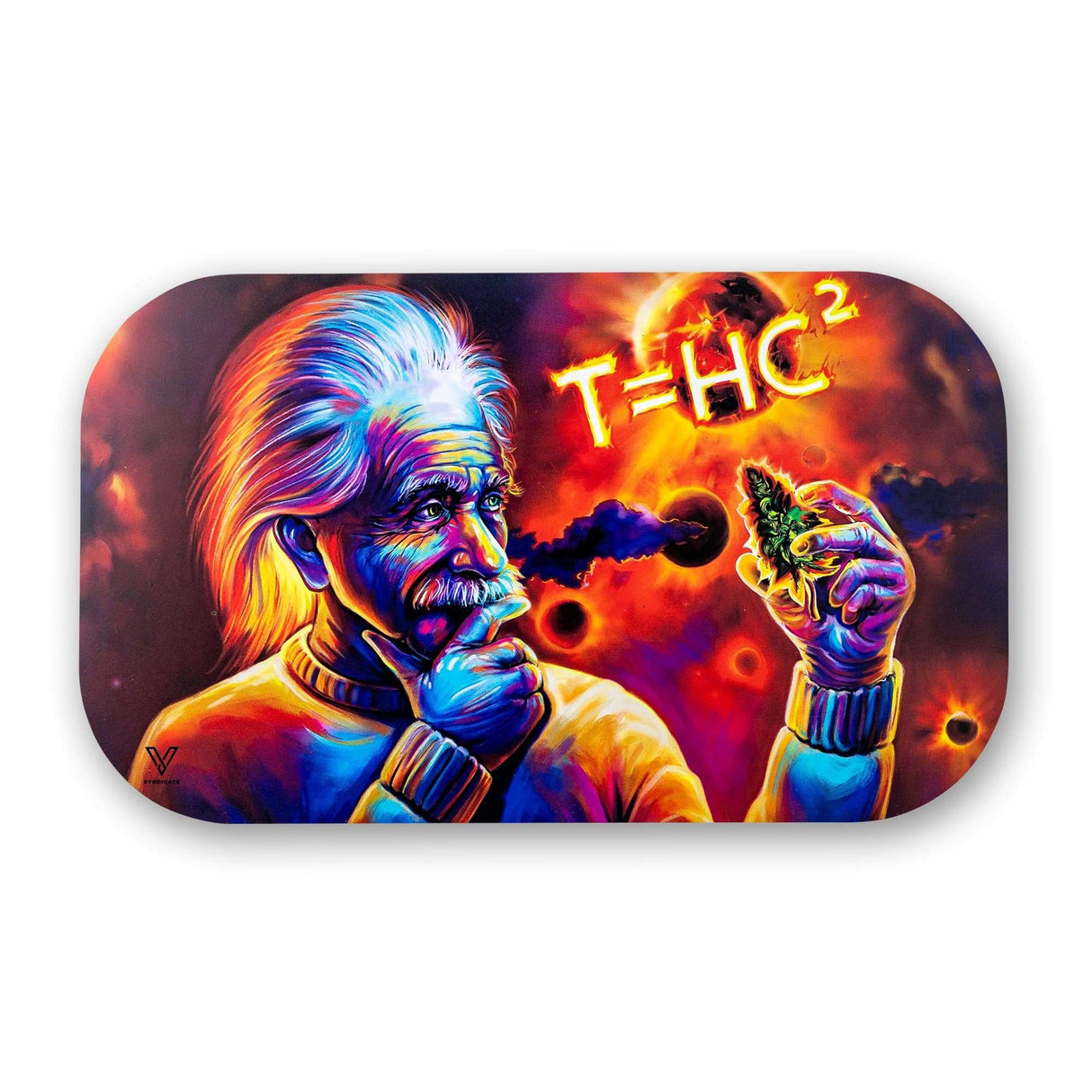 V Syndicate T=HC2 Solar Diesel Mag-Slaps, colorful magnetic rolling tray with Einstein graphic