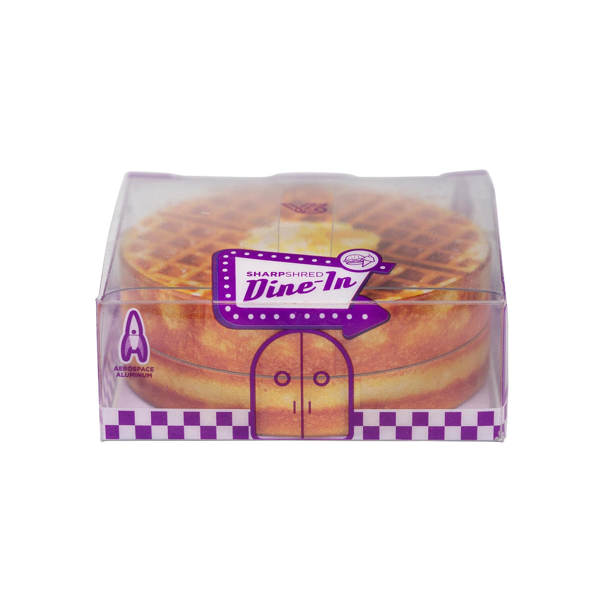 V Syndicate Waffle 2-Piece SharpShred Grinder, Compact & Portable, Front View