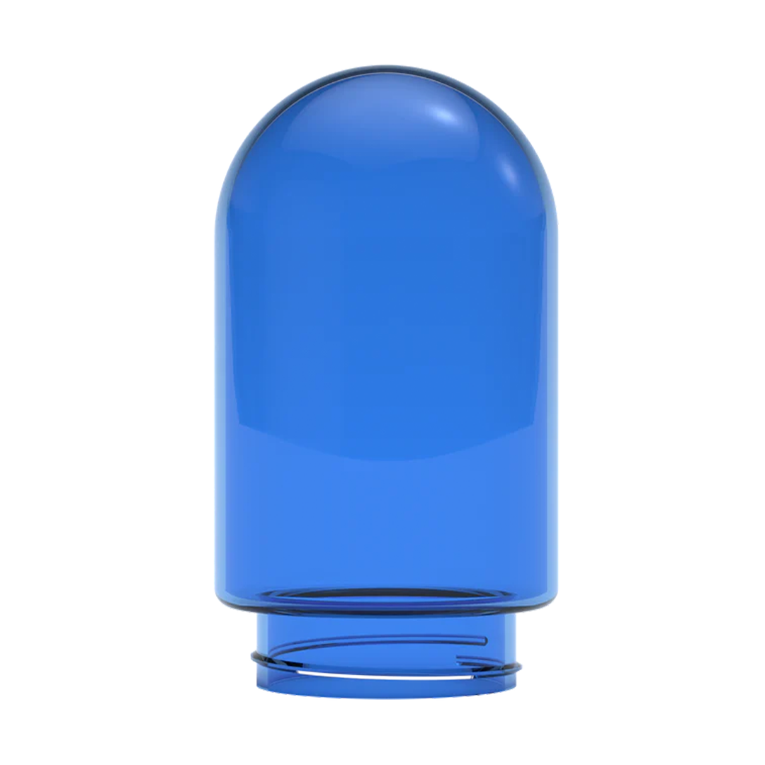 Stündenglass Glass Globe in Blue - Large Size, Front View for Bong Customization
