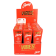 VIBES Hemp Cones 30 Pack displayed in orange boxes, front view, for dry herbs rolling