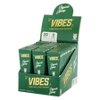 VIBES Organic Hemp Cones 30 Pack display, King Size, portable and perfect for dry herbs