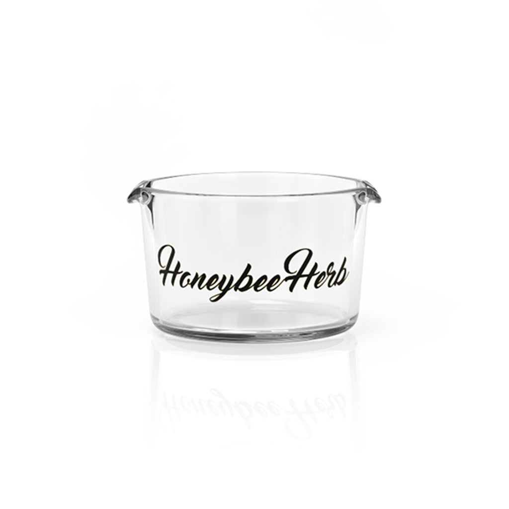 Honeybee Herb Wax Concentrate Dish - Clear Glass Front View