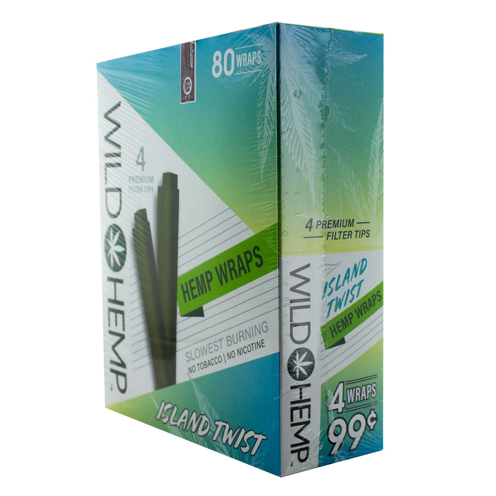 Wild Hemp Hemp Wraps 20 Pack - Island Twist flavor, front view on white background