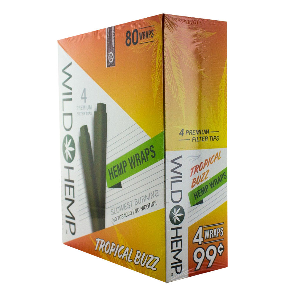 Wild Hemp Hemp Wraps Tropical Buzz - 20 Pack Display Box, Front View