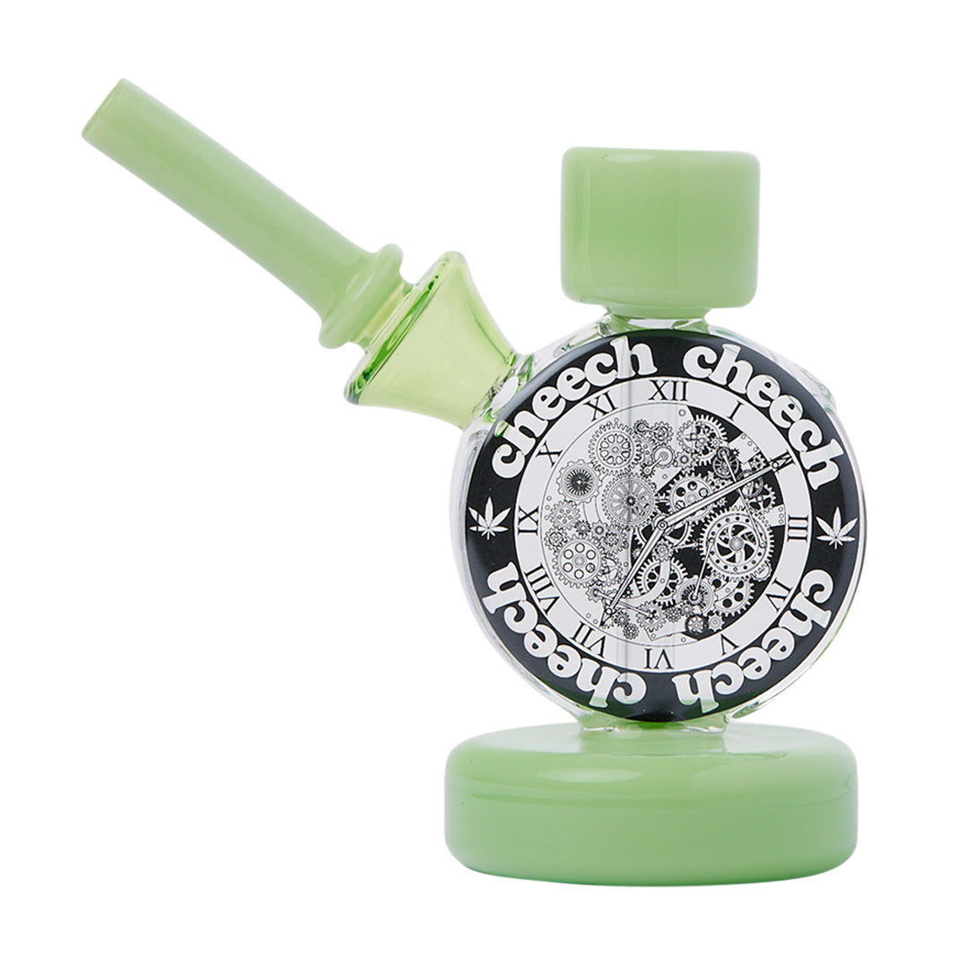 Cheech Glass 5" Clockwork Bong with Intricate Design - Front View on White Background