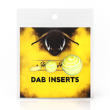 Honeybee Herb Dab Marble Set in Amber, Front View on Branded Packaging