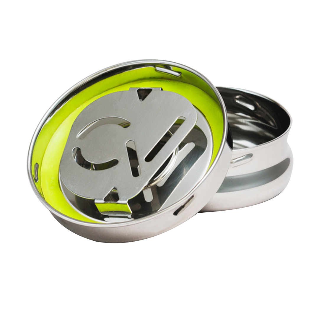 FreshStor CVault Storage Case Large - XS Twist, stainless steel with humidity control lid