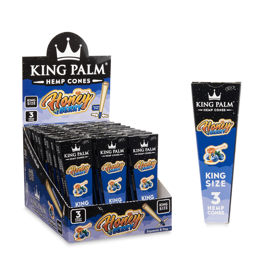 King Palm Pre-Rolled Cones Variety Pack - Honey Berry King Size, Tobacco-Free