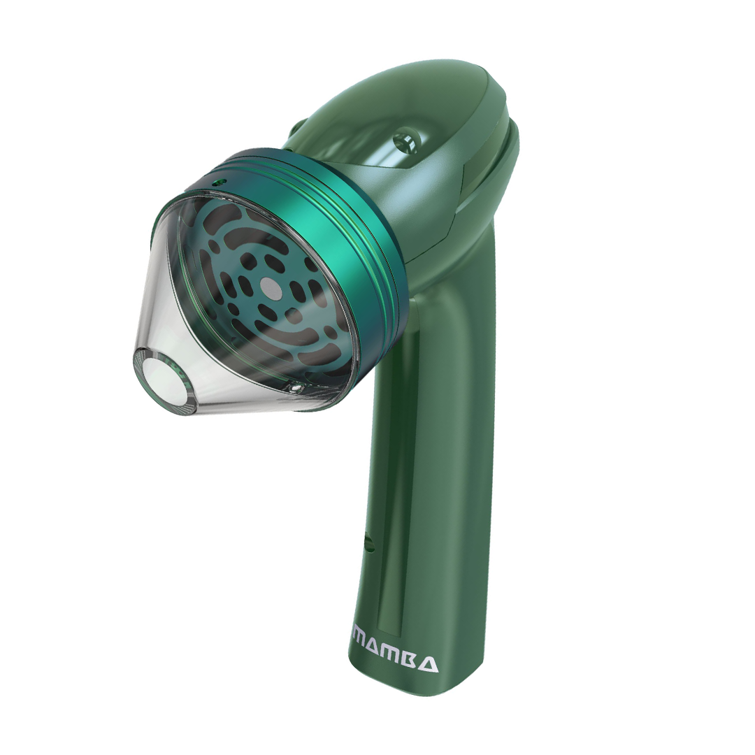 Mamba Grinders V2-55 Electric Herb Grinder in Green with Type-C Charging, 2g Capacity, Side View